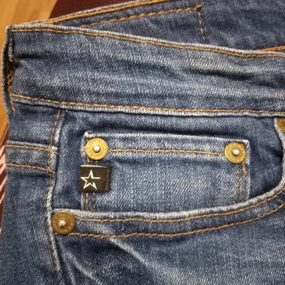 Big Star 32 Remy Low Rise Full Star Pocket Raw Hem Jeans Shorts - Picture 5 of 9